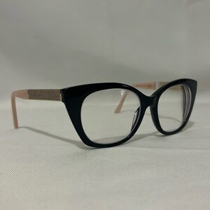 Ann Taylor AP910 Eyeglasses Frame Women Black Blush Gold C01 51 16-135